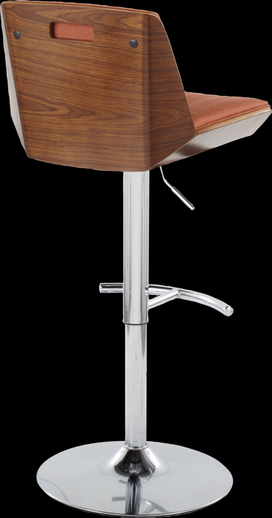 Weymanda V Orange Adjustable Barstool, Set of 2 - Thumbnail - Image 8