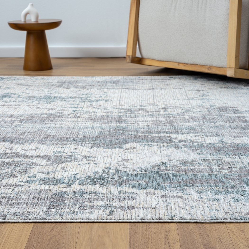 Weyson Gray/Blue 2'6 x 8' Runner Rug - Thumbnail - Image 4