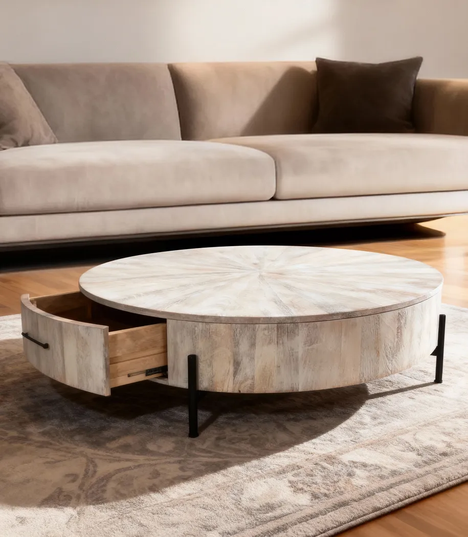 Wezani Weathered/Black Cocktail Table - Thumbnail - Image 3