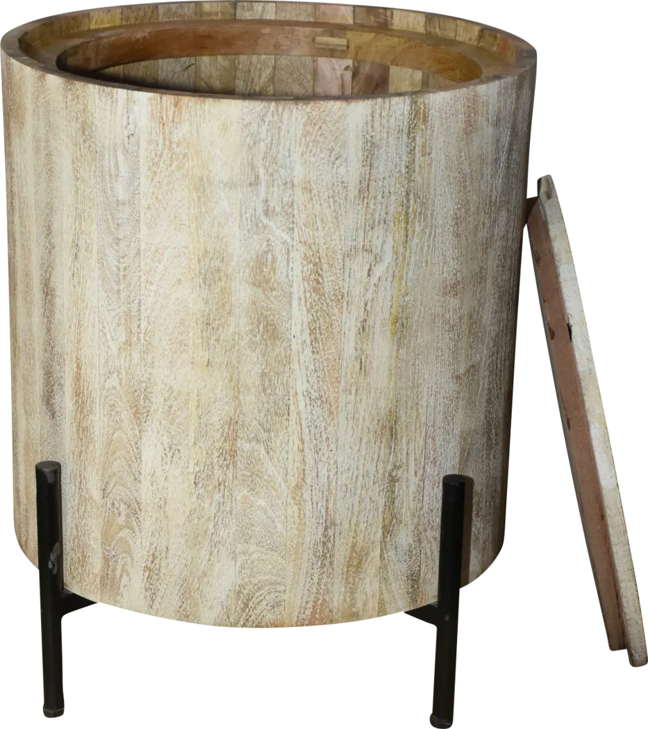 Wezani Weathered/Black End Table - Thumbnail - Image 7