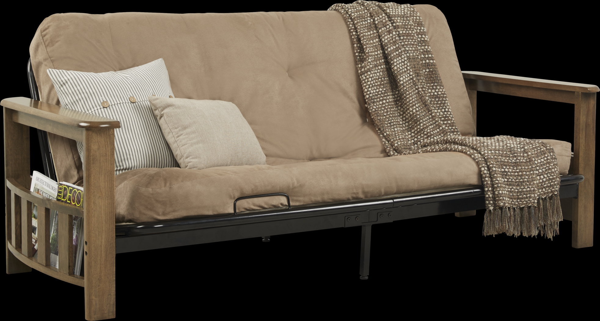 Kids Wheaton Walnut Futon - Thumbnail - Image 1