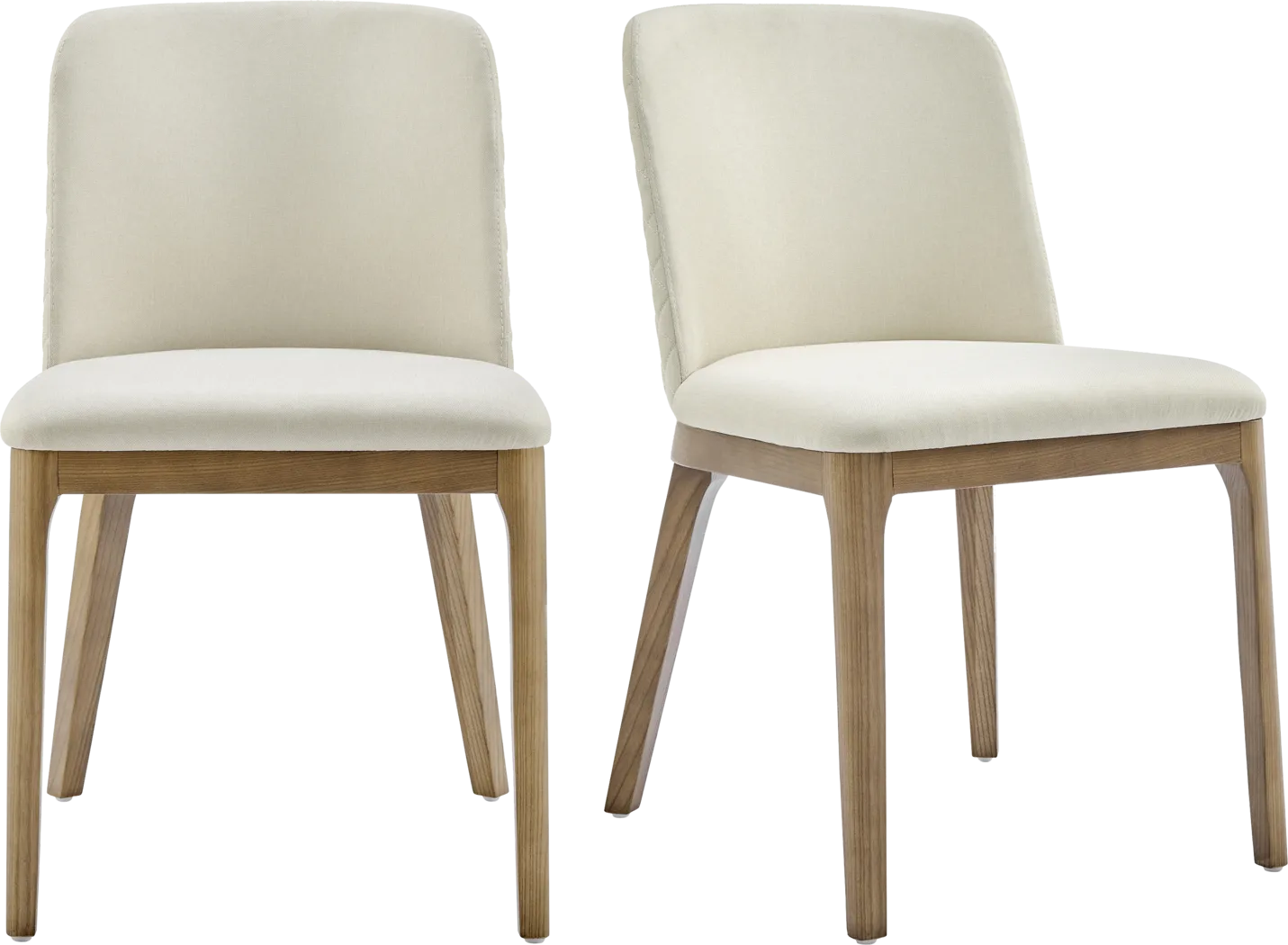 Whelon Beige Dining Chair, Set of 2 - Thumbnail - Image 1