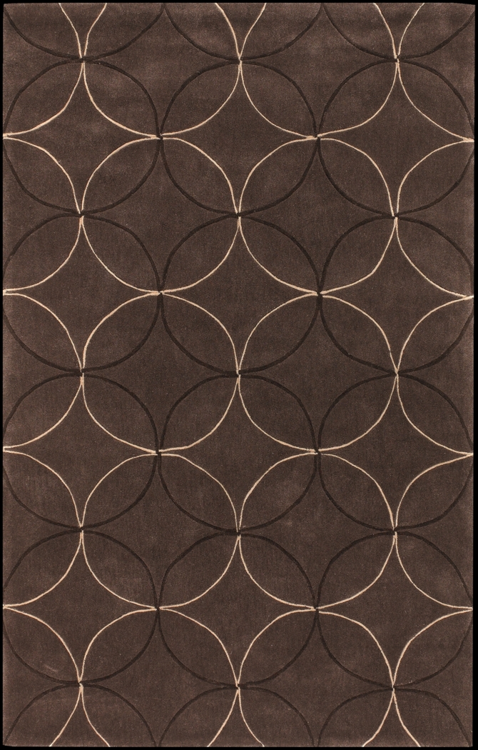 Whimsy Circles Brown 5 x 8 Rug - Thumbnail - Image 1