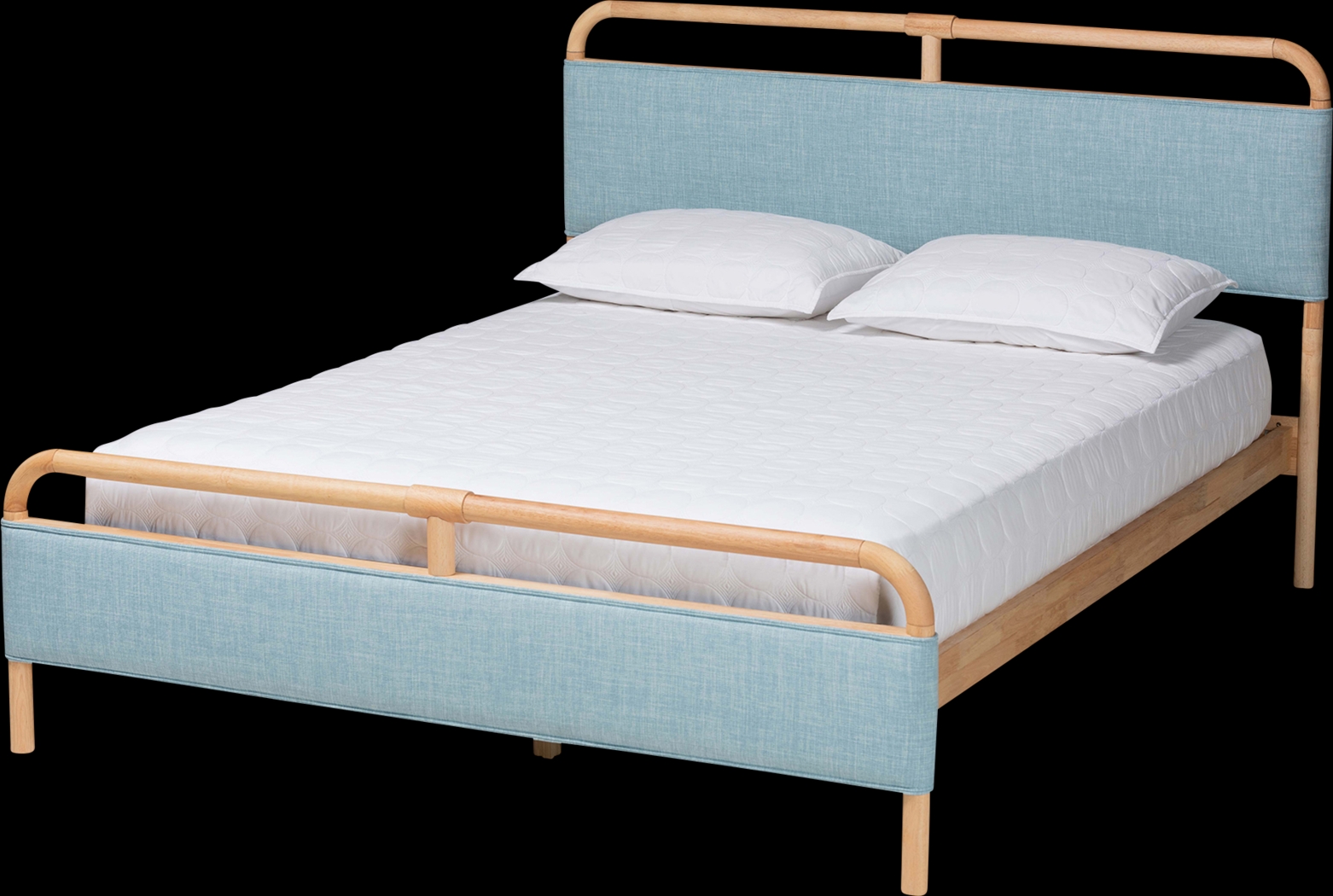 Whipporwill Blue Queen Bed - Thumbnail - Image 1