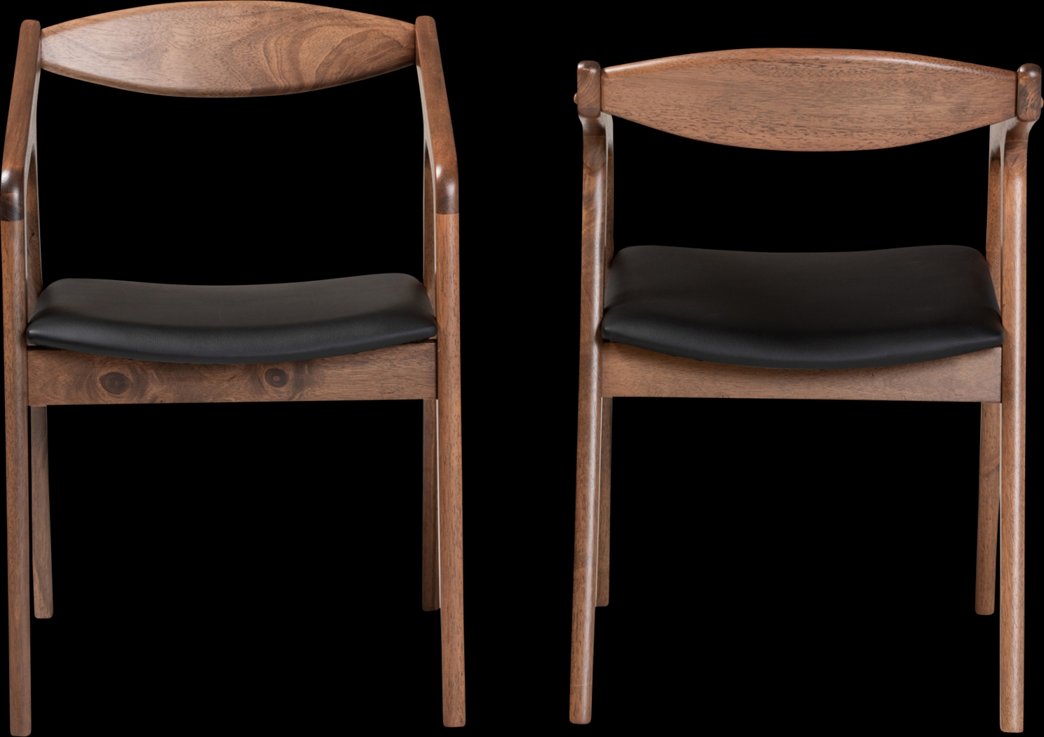 Whirtwell Black Arm Chair, Set of 2 - Thumbnail - Image 2