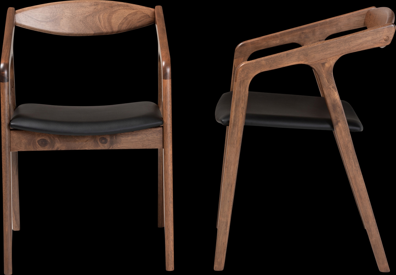 Whirtwell Black Arm Chair, Set of 2 - Thumbnail - Image 3