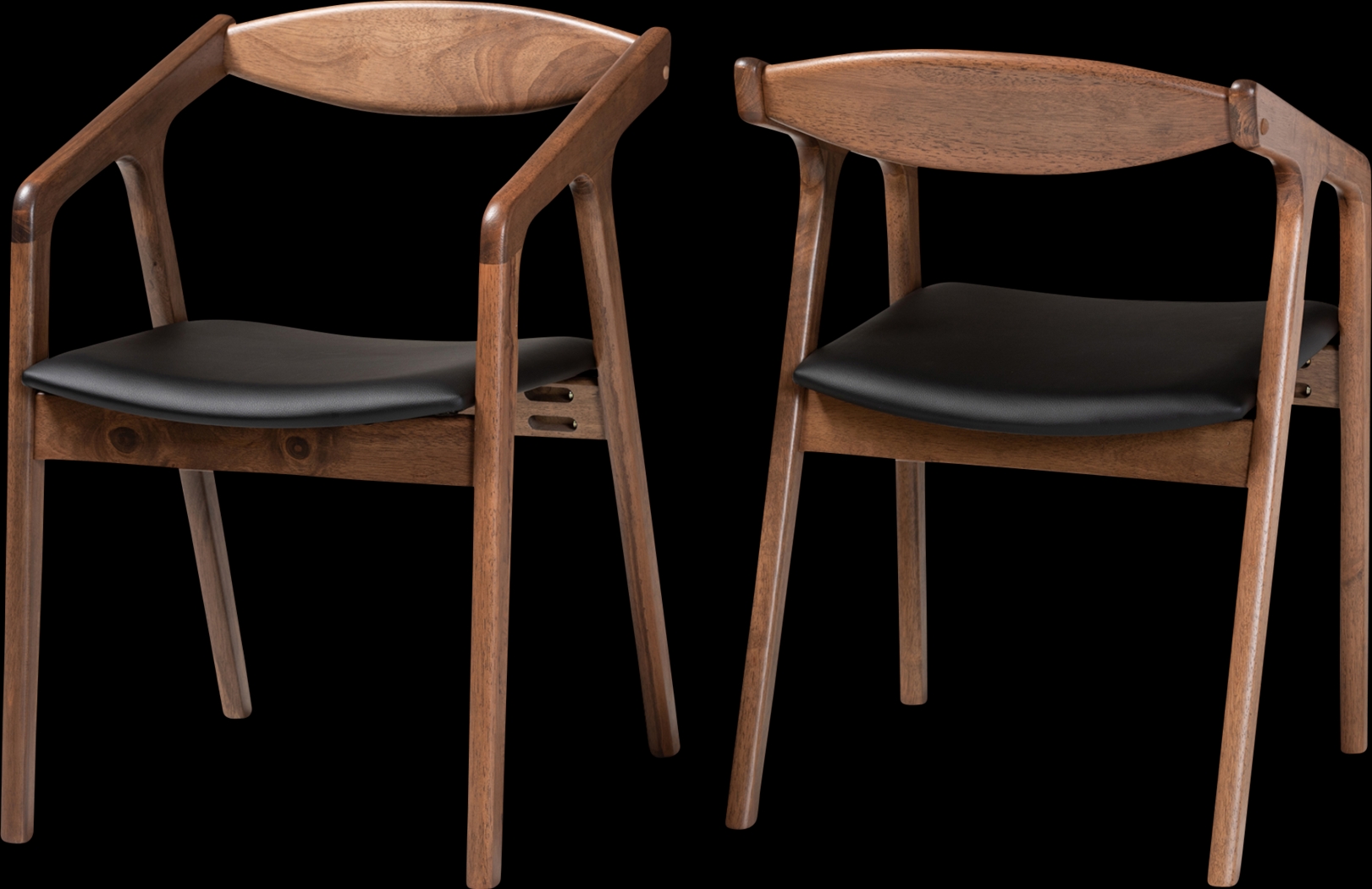 Whirtwell Black Arm Chair, Set of 2 - Thumbnail - Image 1