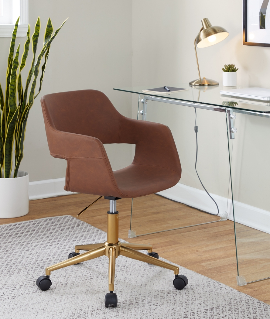 Whisp I Brown Desk Chair - Thumbnail - Image 3