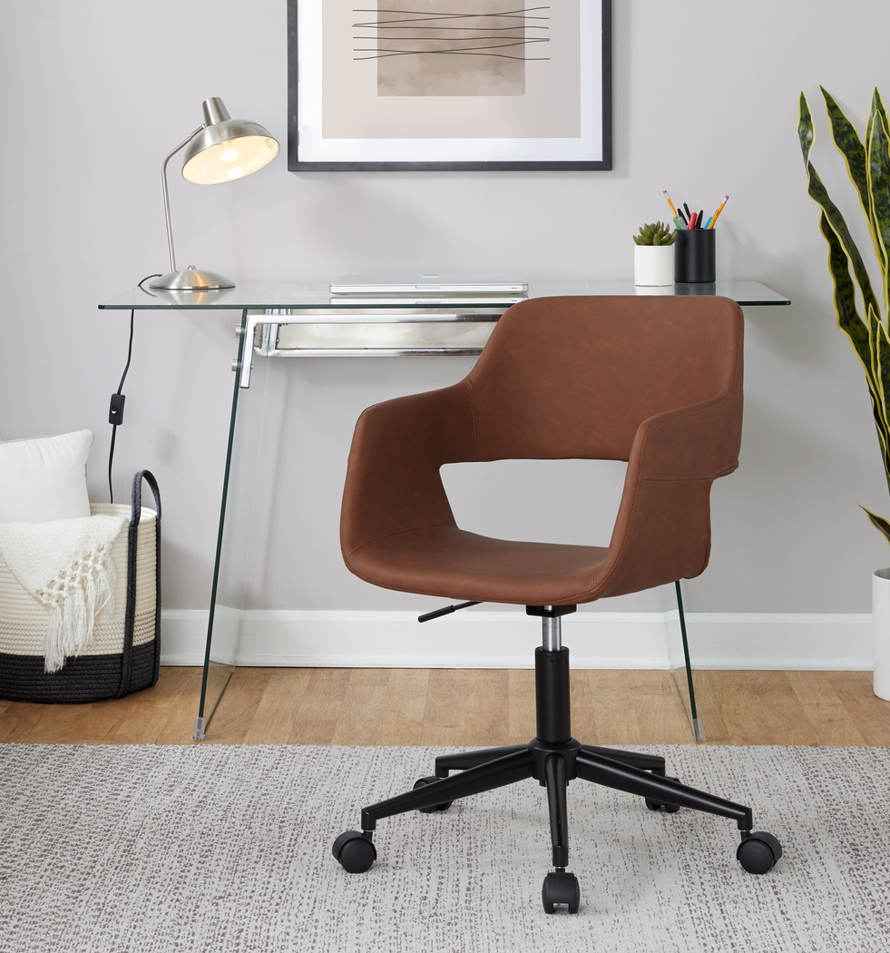 Whisp II Brown Desk Chair - Thumbnail - Image 2