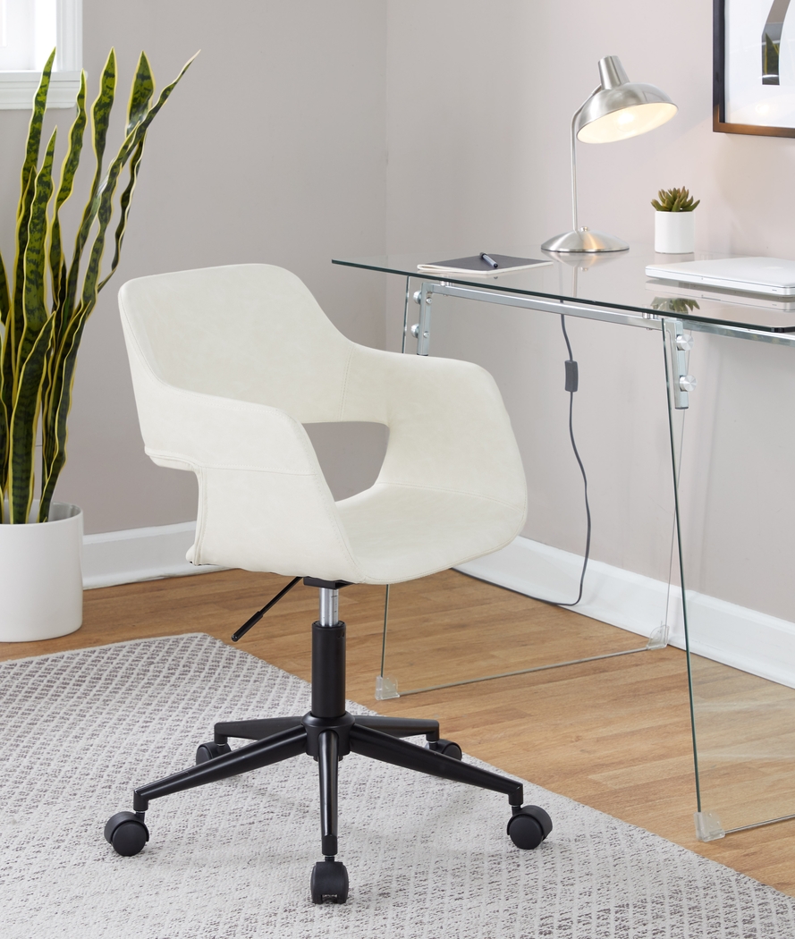 Whisp II Cream Desk Chair - Thumbnail - Image 2