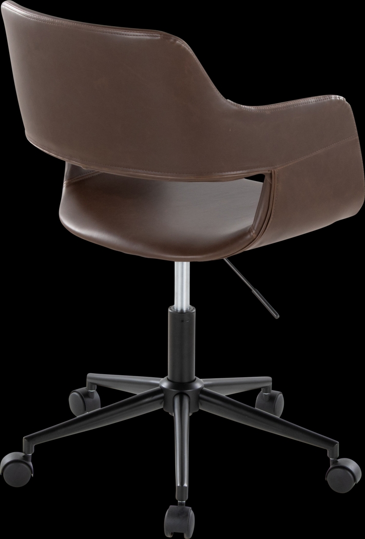 Whisp II Dark Brown Desk Chair - Thumbnail - Image 4