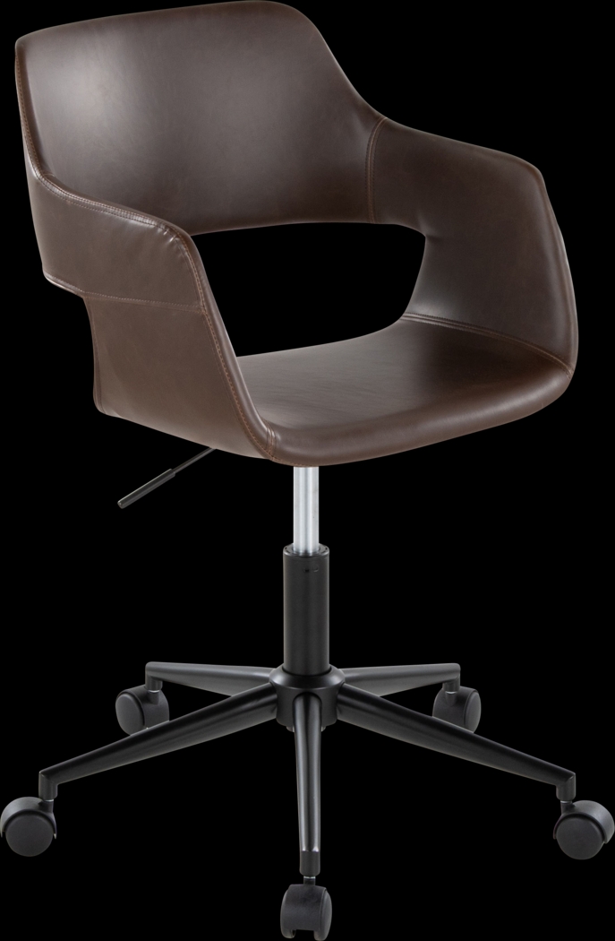 Whisp II Dark Brown Desk Chair - Thumbnail - Image 1