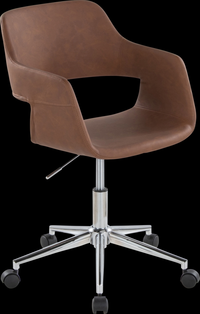 Whisp III Brown Desk Chair - Thumbnail - Image 1