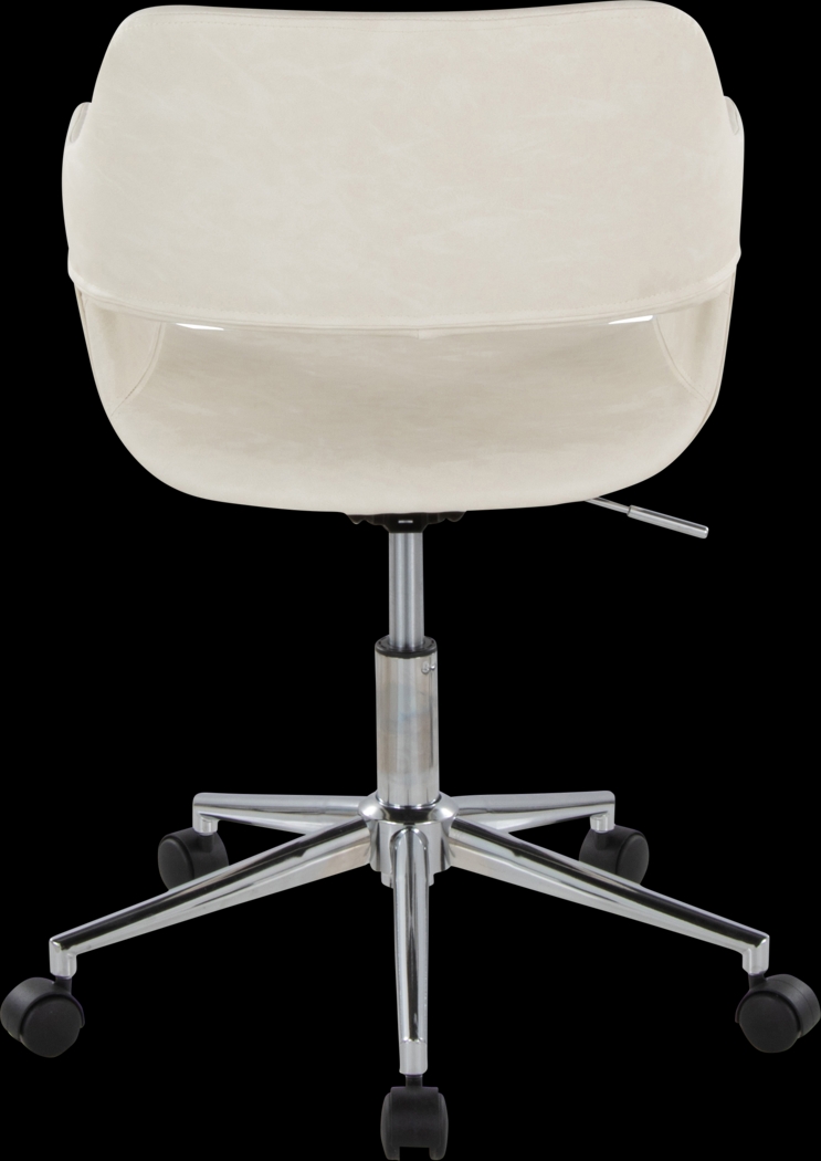 Whisp III Cream Desk Chair - Thumbnail - Image 6