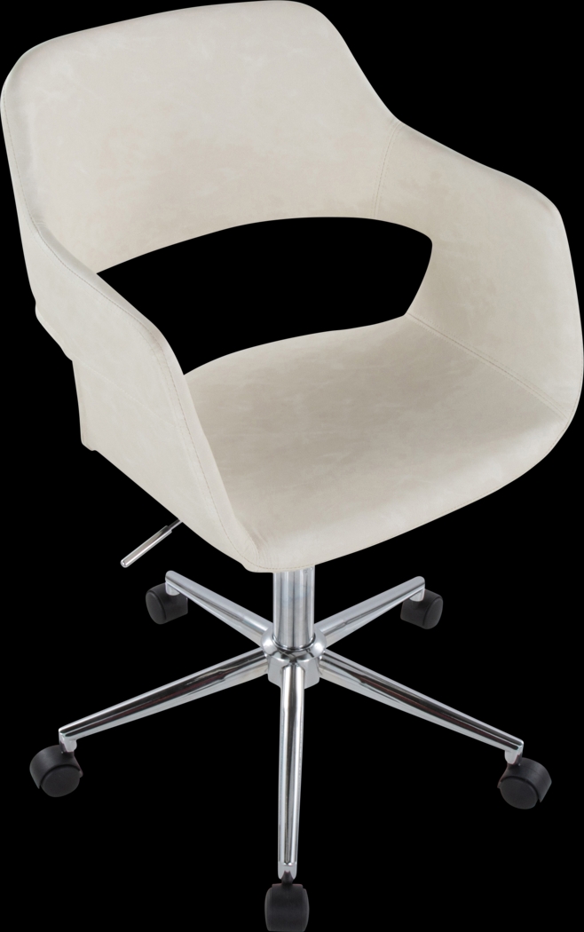 Whisp III Cream Desk Chair - Thumbnail - Image 8