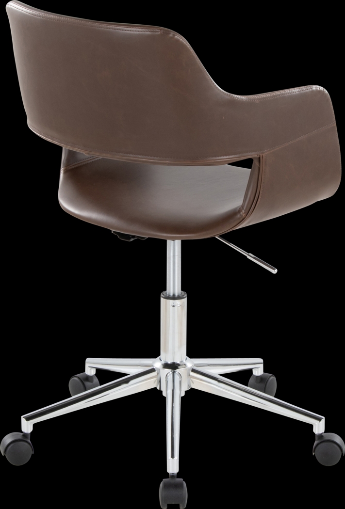 Whisp III Dark Brown Desk Chair - Thumbnail - Image 3