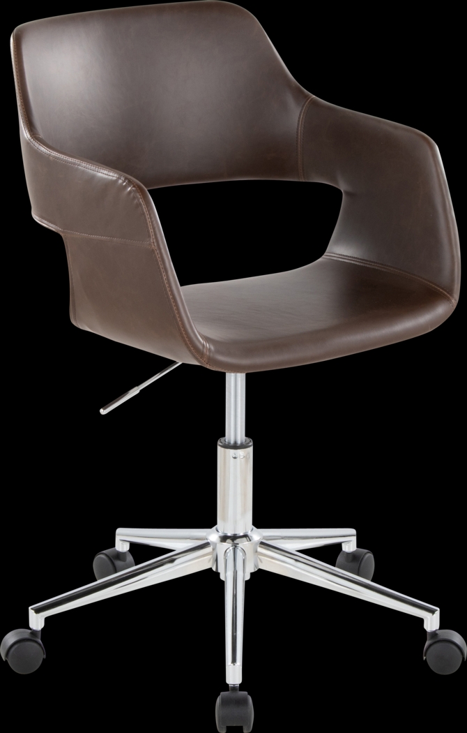 Whisp III Dark Brown Desk Chair - Thumbnail - Image 1