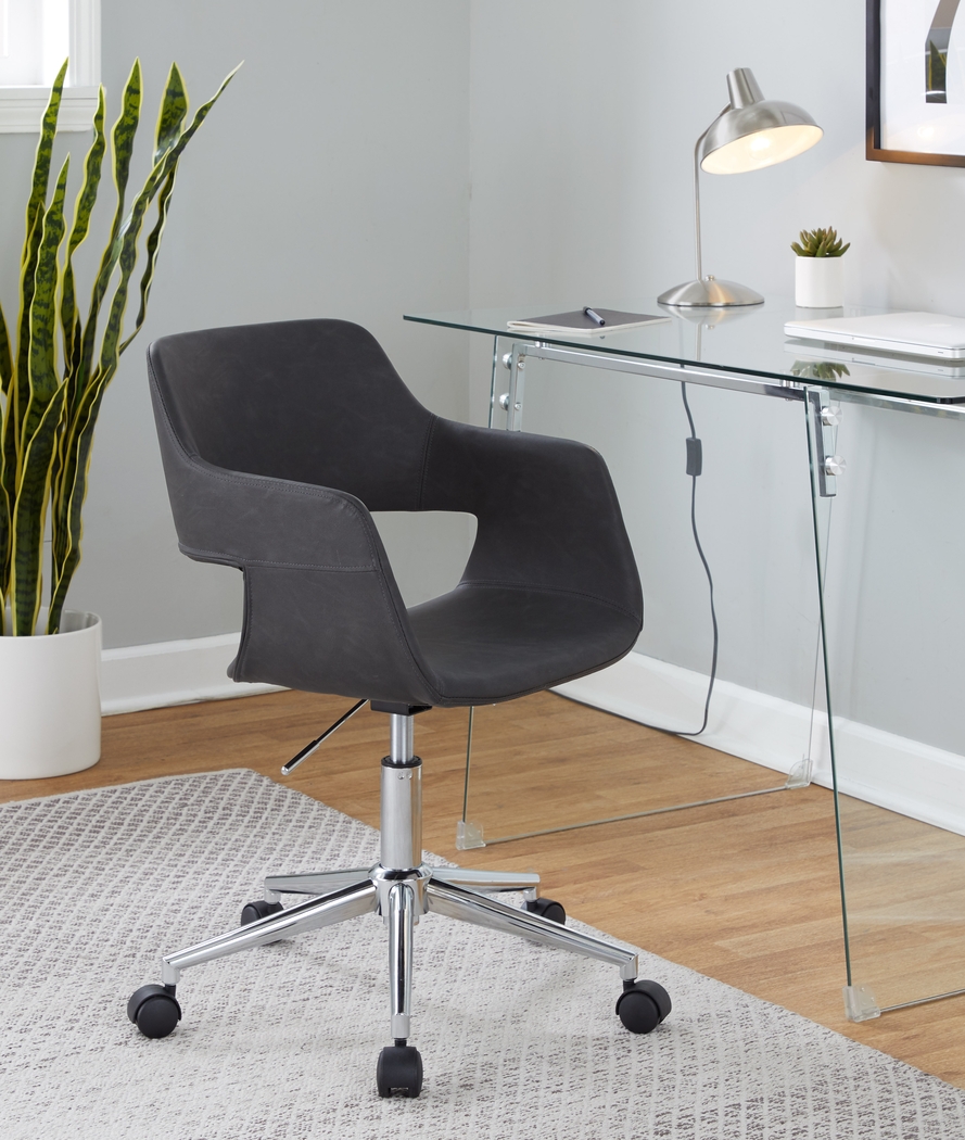 Whisp III Gray Desk Chair - Thumbnail - Image 3