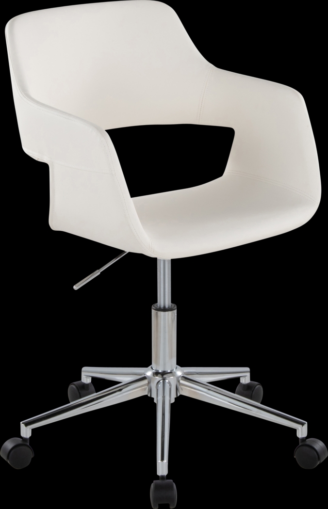 Whisp III White Desk Chair - Thumbnail - Image 1