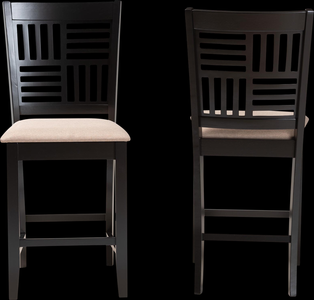 Whitla Beige Counter Stool, Set of 2 - Thumbnail - Image 3