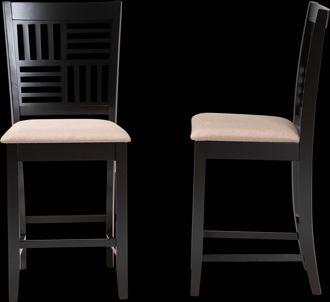 Whitla Beige Counter Stool, Set of 2 - Thumbnail - Image 4