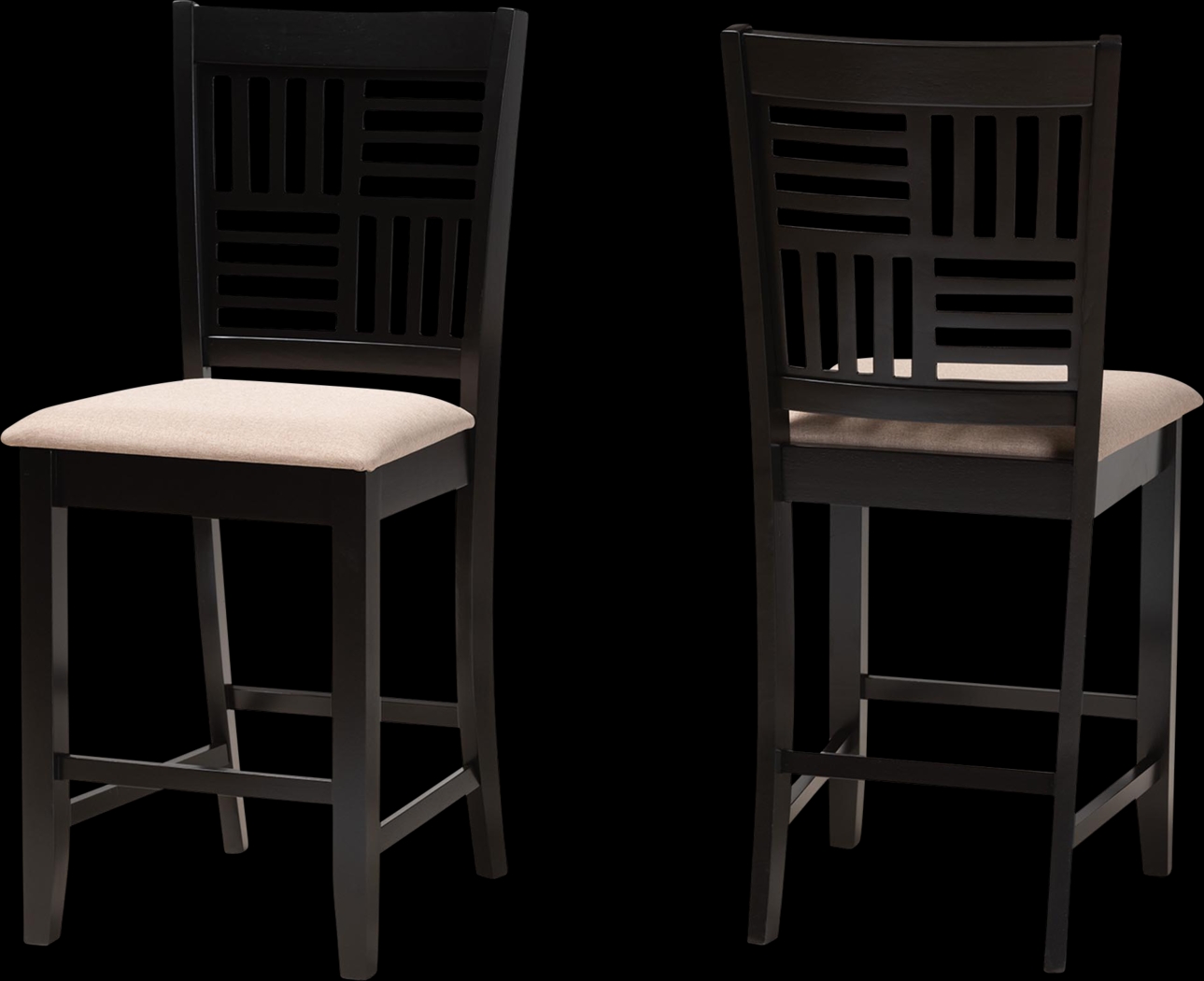 Whitla Beige Counter Stool, Set of 2 - Thumbnail - Image 1