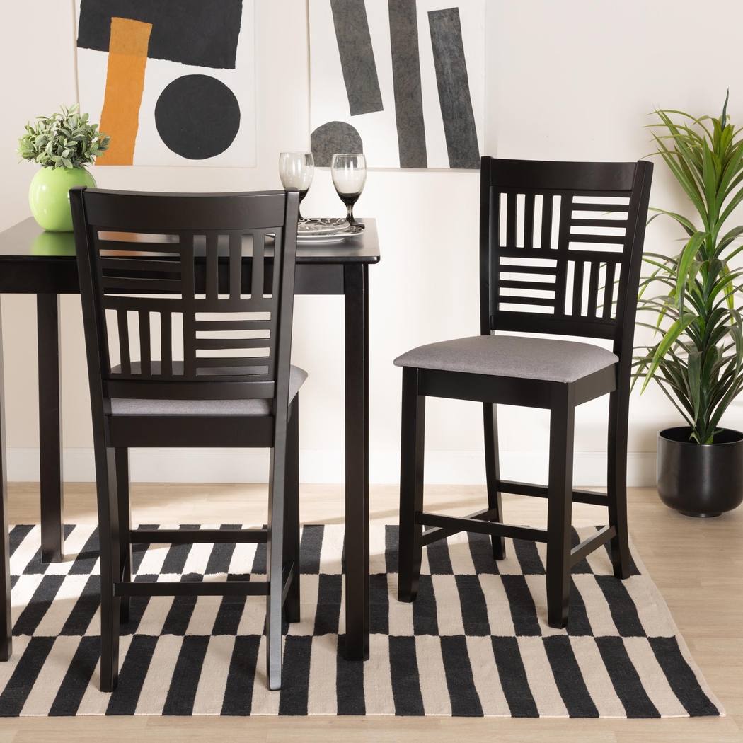 Whitla Gray Counter Stool, Set of 2 - Thumbnail - Image 2