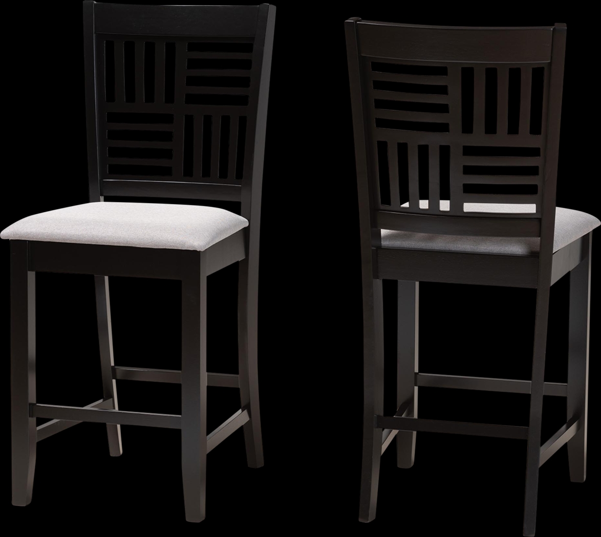 Whitla Gray Counter Stool, Set of 2 - Thumbnail - Image 1