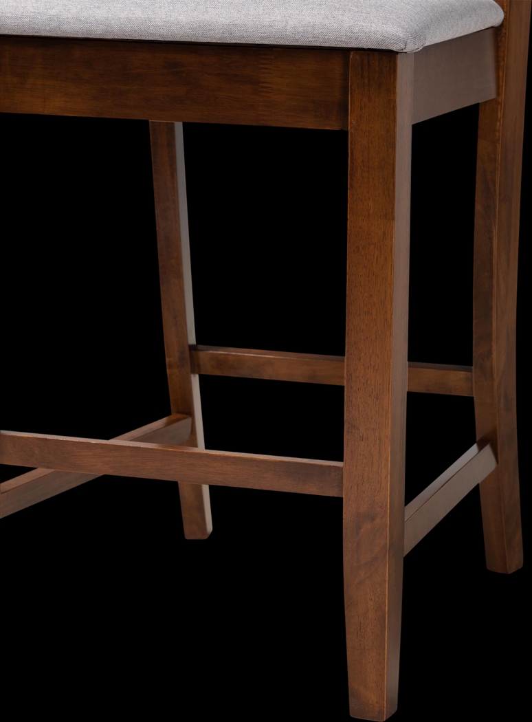 Whitla Walnut Brown Counter Stool, Set of 2 - Thumbnail - Image 6