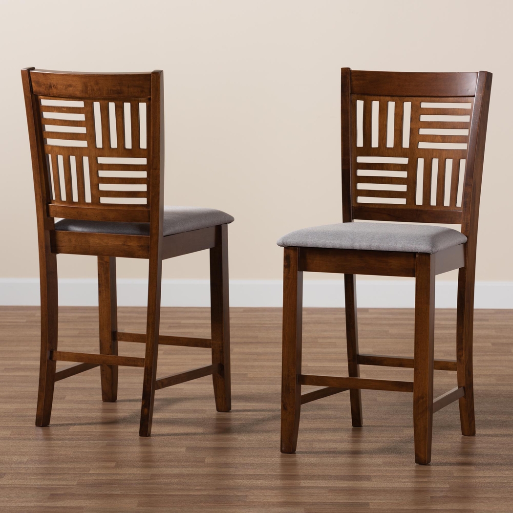 Whitla Walnut Brown Counter Stool, Set of 2 - Thumbnail - Image 8