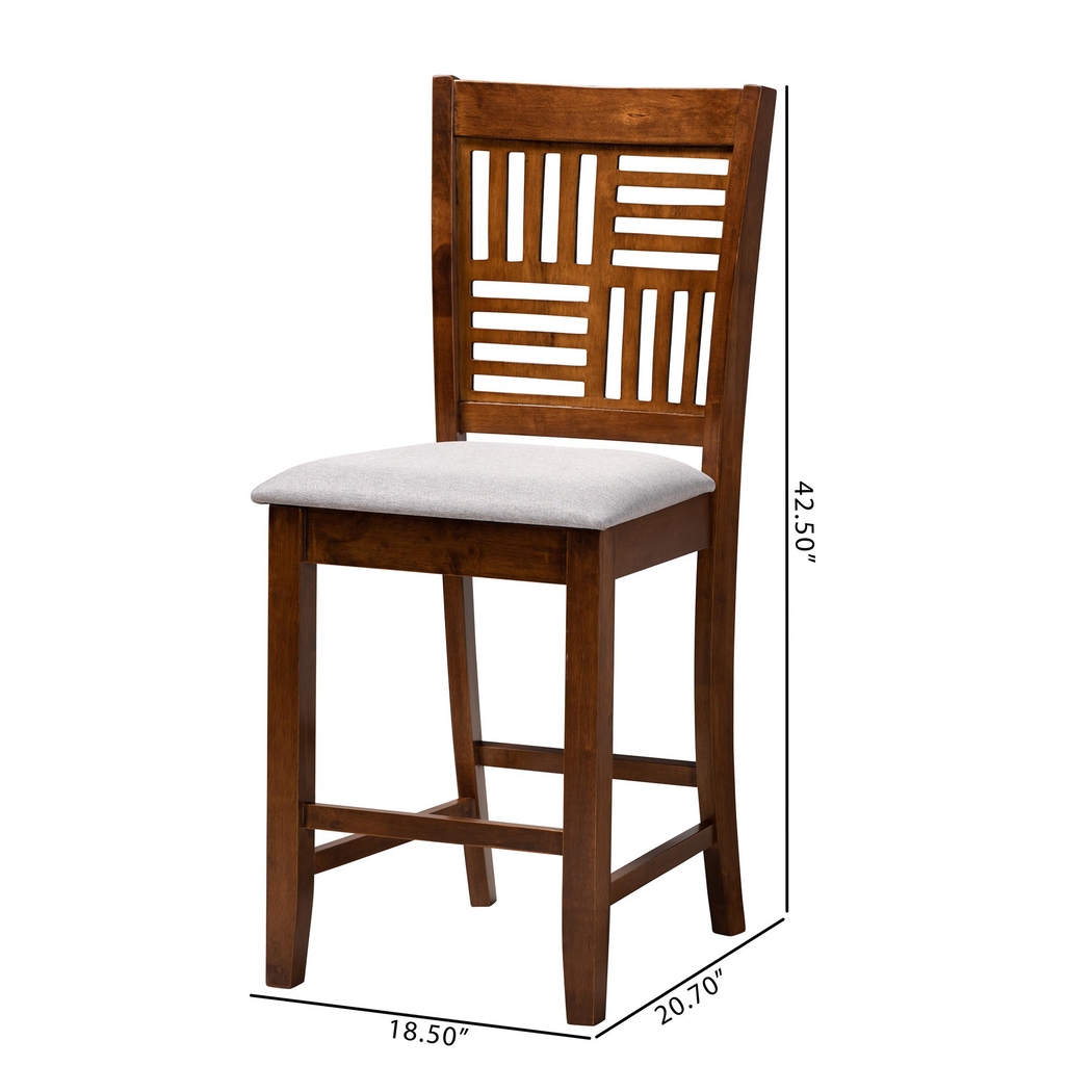 Whitla Walnut Brown Counter Stool, Set of 2 - Thumbnail - Image 9