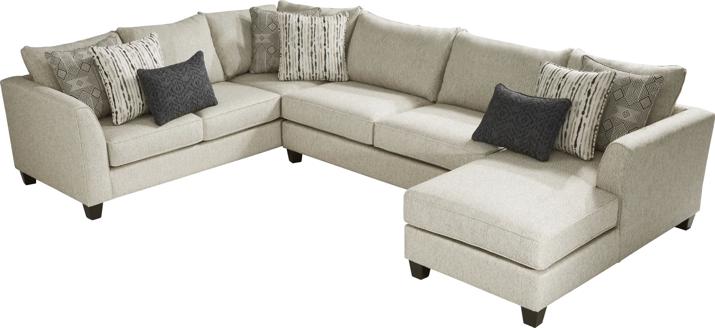 Whitley Way Gray 3 Pc Gel Foam Sleeper Sectional - Thumbnail - Image 3