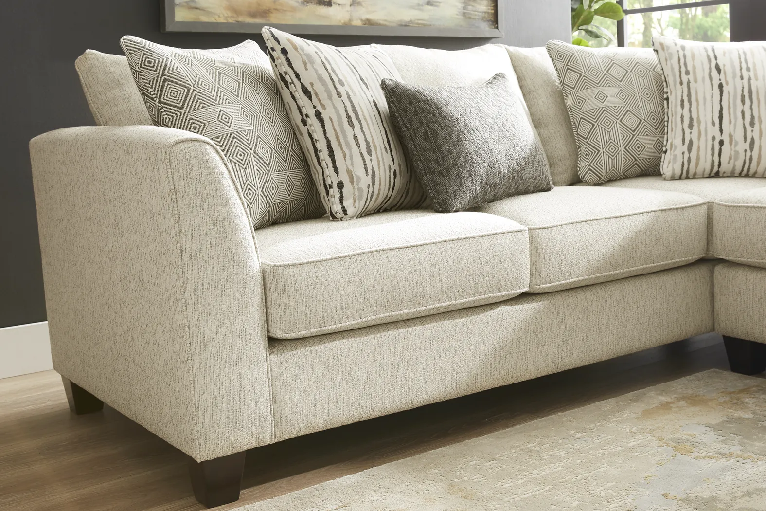 Whitley Way Gray 4 Pc Sectional Living Room - Thumbnail - Image 4
