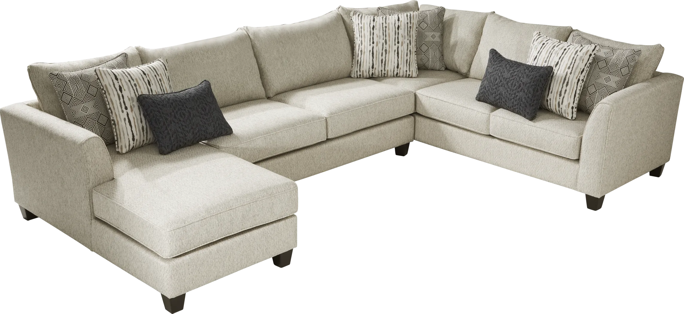 Whitley Way Gray 3 Pc Sectional - Thumbnail - Image 3