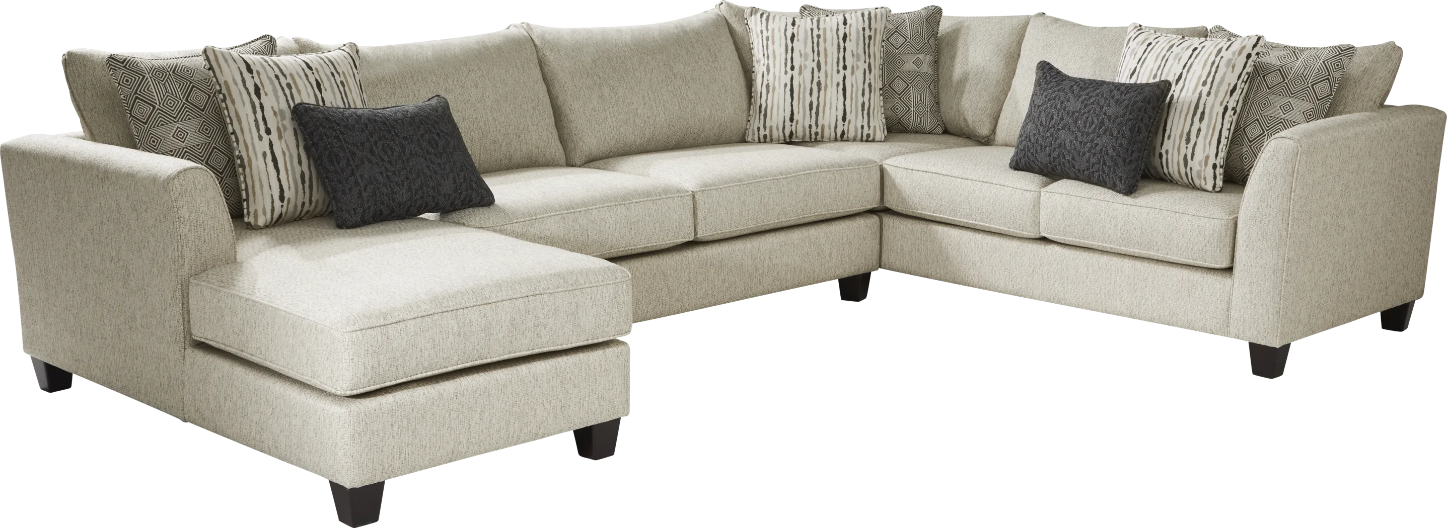 Whitley Way Gray 3 Pc Sectional - Thumbnail - Image 1