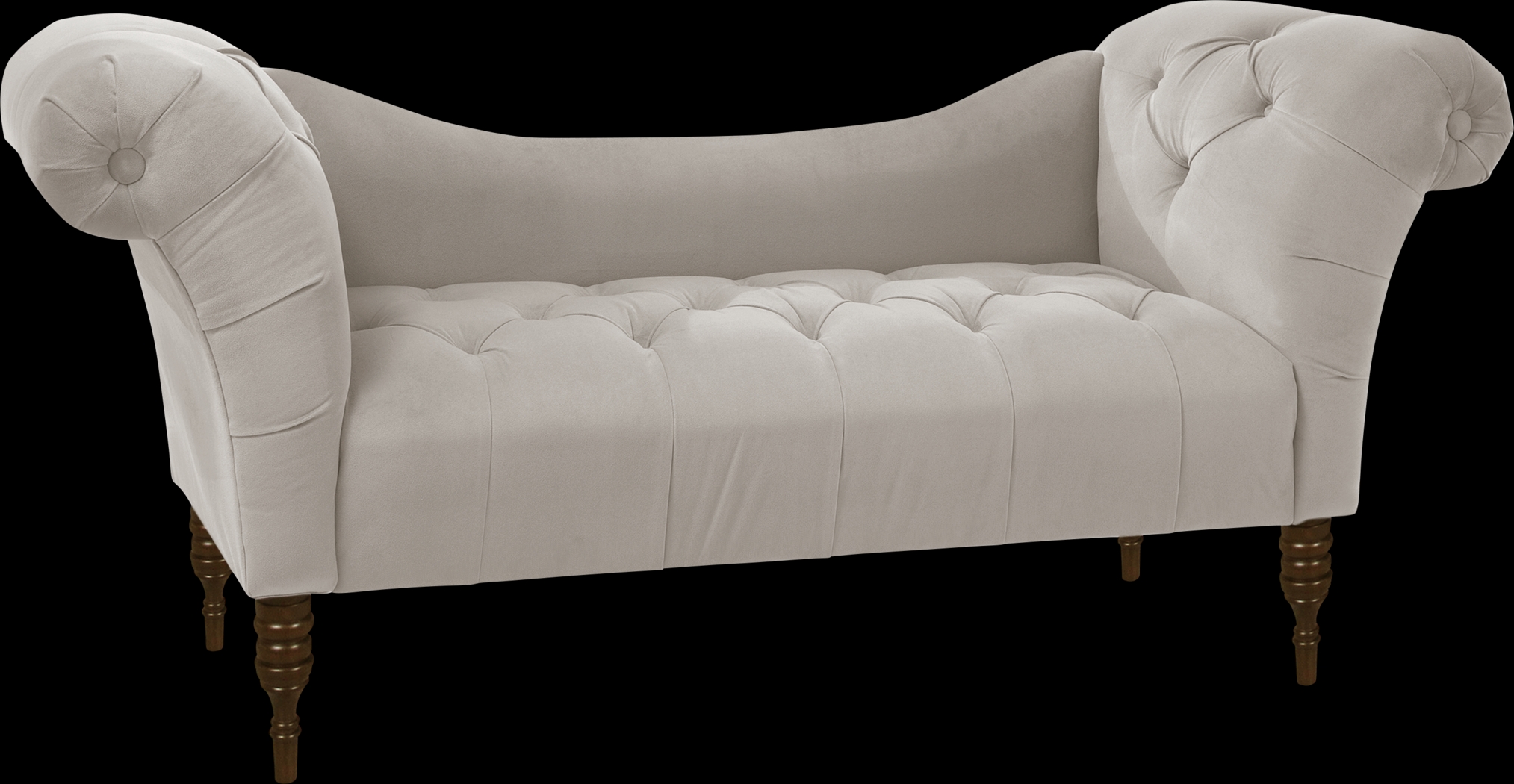 Whitmere Light Gray Chaise Bench - Thumbnail - Image 1