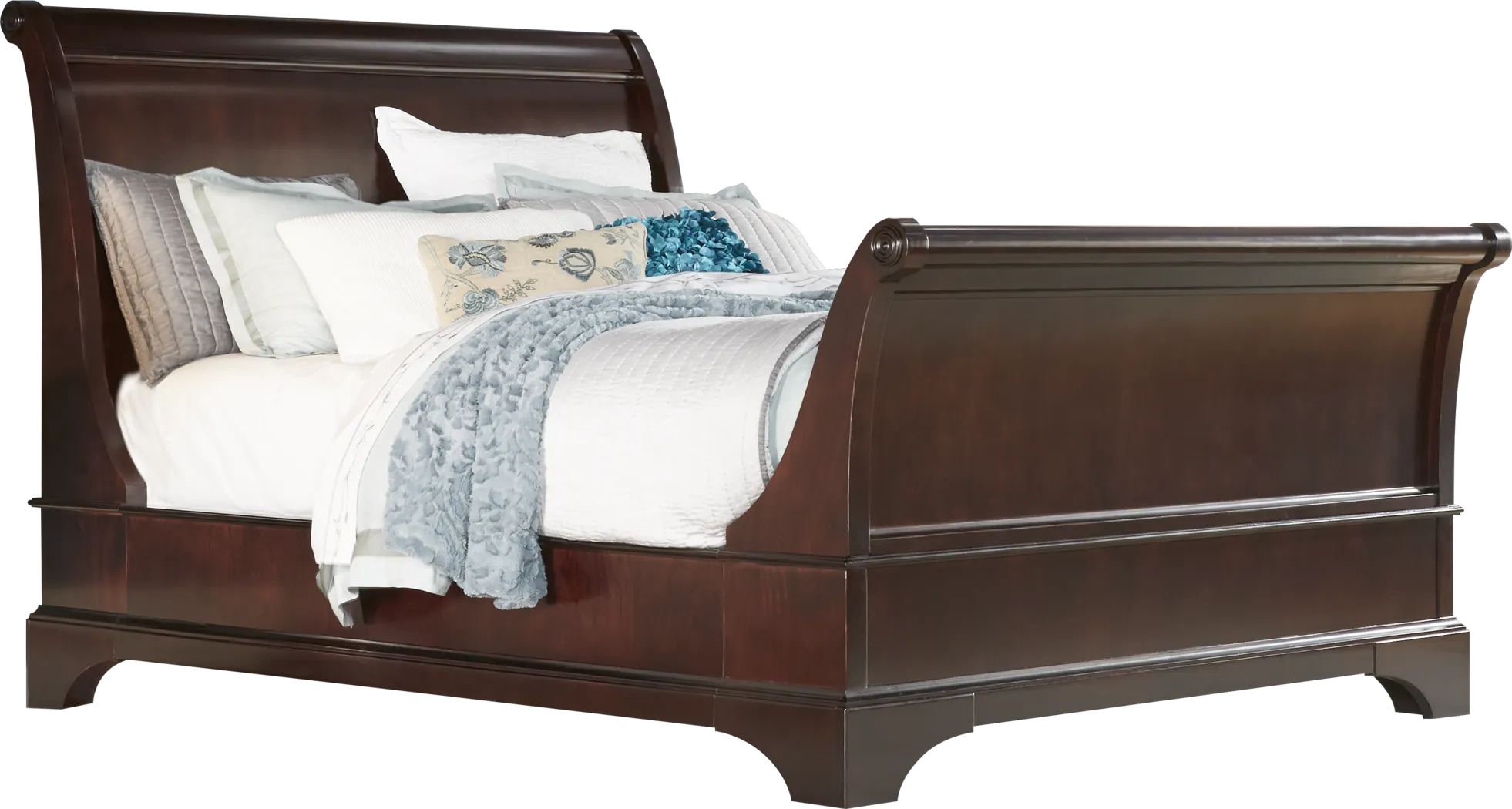 Whitmore Cherry Sleigh 4 Pc King Bed - Thumbnail - Image 1