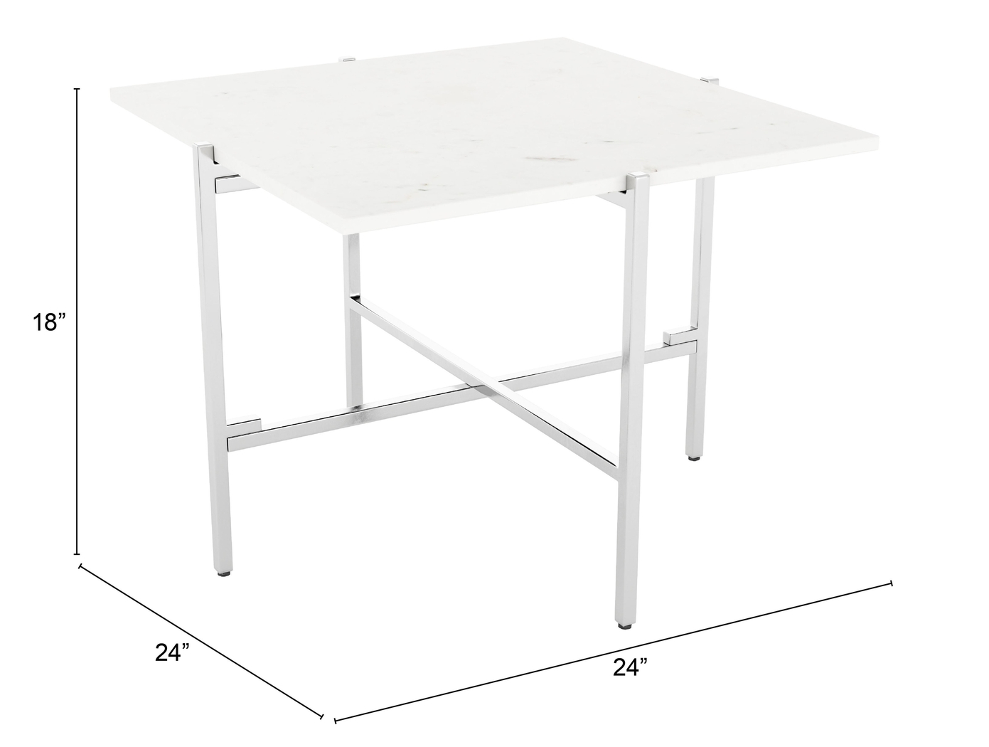 Whitsler White End Table - Thumbnail - Image 5