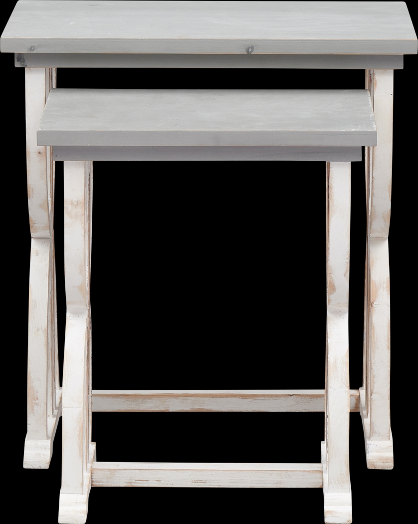 Whitsun White Nesting Tables Set of 2 - Thumbnail - Image 2