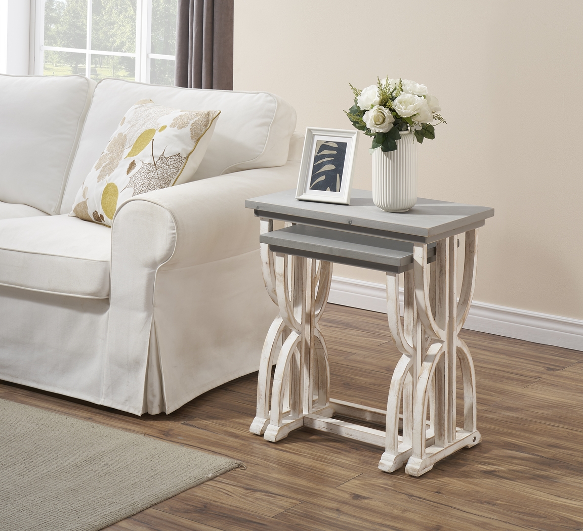 Whitsun White Nesting Tables Set of 2 - Thumbnail - Image 4
