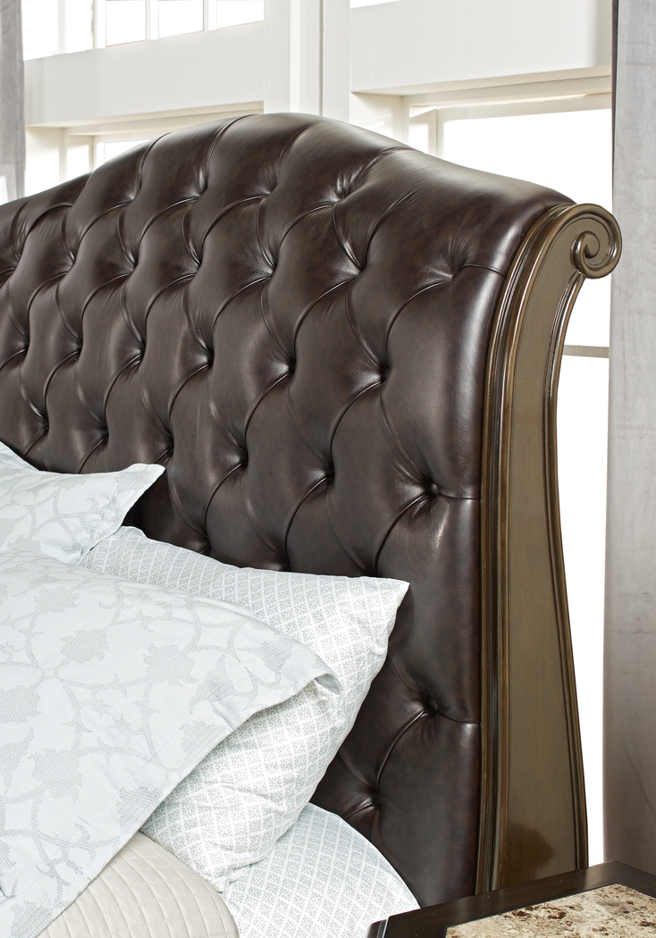 Whittington Cherry 5 Pc Queen Sleigh Bedroom - Thumbnail - Image 3