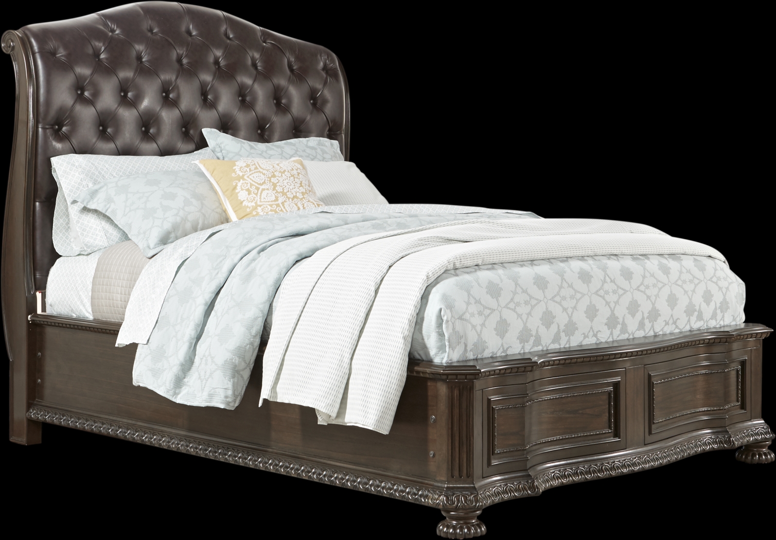Whittington Cherry 5 Pc Queen Sleigh Bedroom - Thumbnail - Image 2