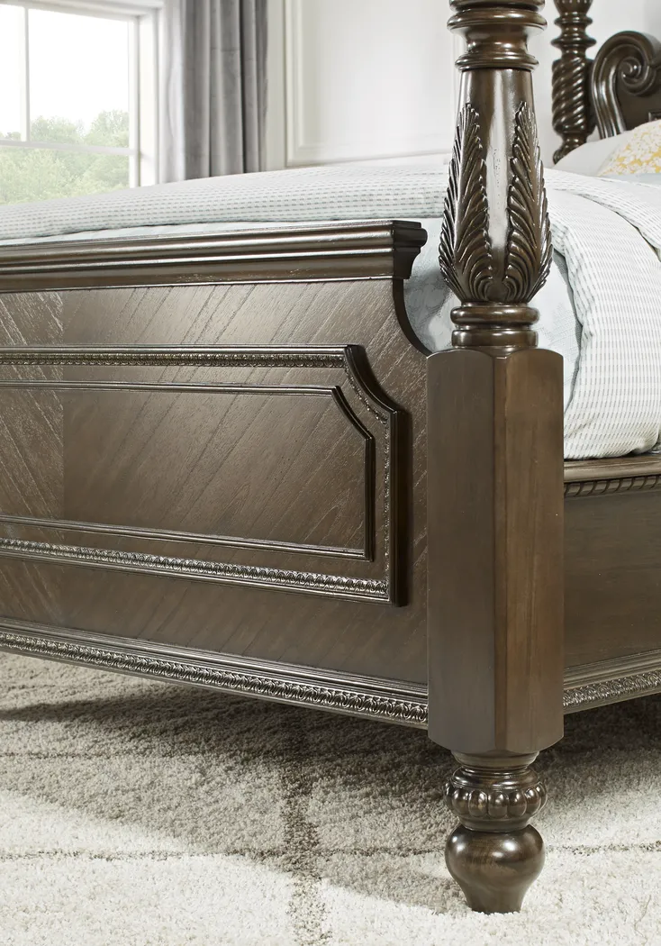 Whittington Cherry 4 Pc King Canopy Bed - Thumbnail - Image 3