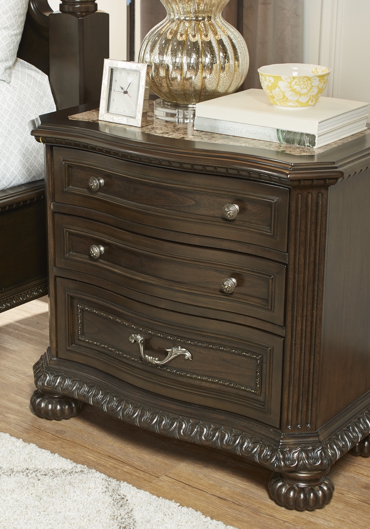 Whittington Cherry 7 Pc Queen Sleigh Bedroom with 4 Drawer Storage - Thumbnail - Image 8