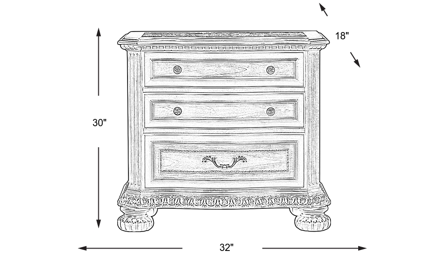 Dimension Image. Please refer to the Dimension Tab on this page for dimension details.