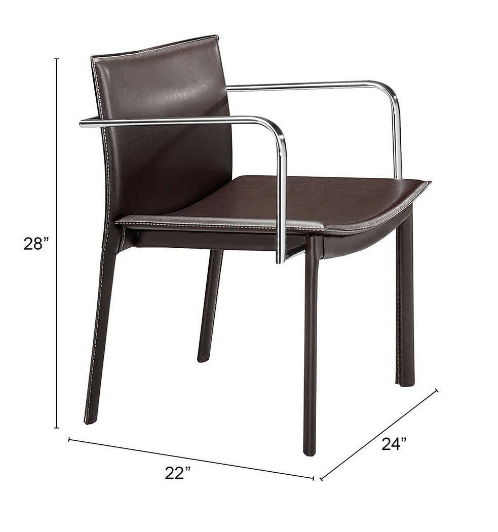 Wholsatd Brown Office Chair, Set of 2 - Thumbnail - Image 6