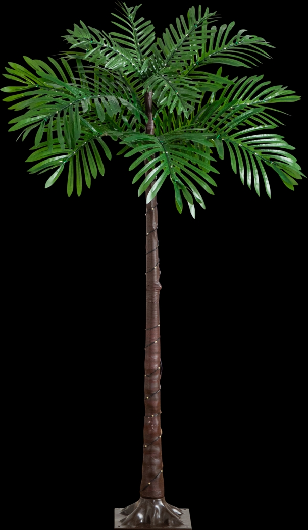 Whyel II Green Indoor/Outdoor Silk Tree with Lights - Thumbnail - Image 1