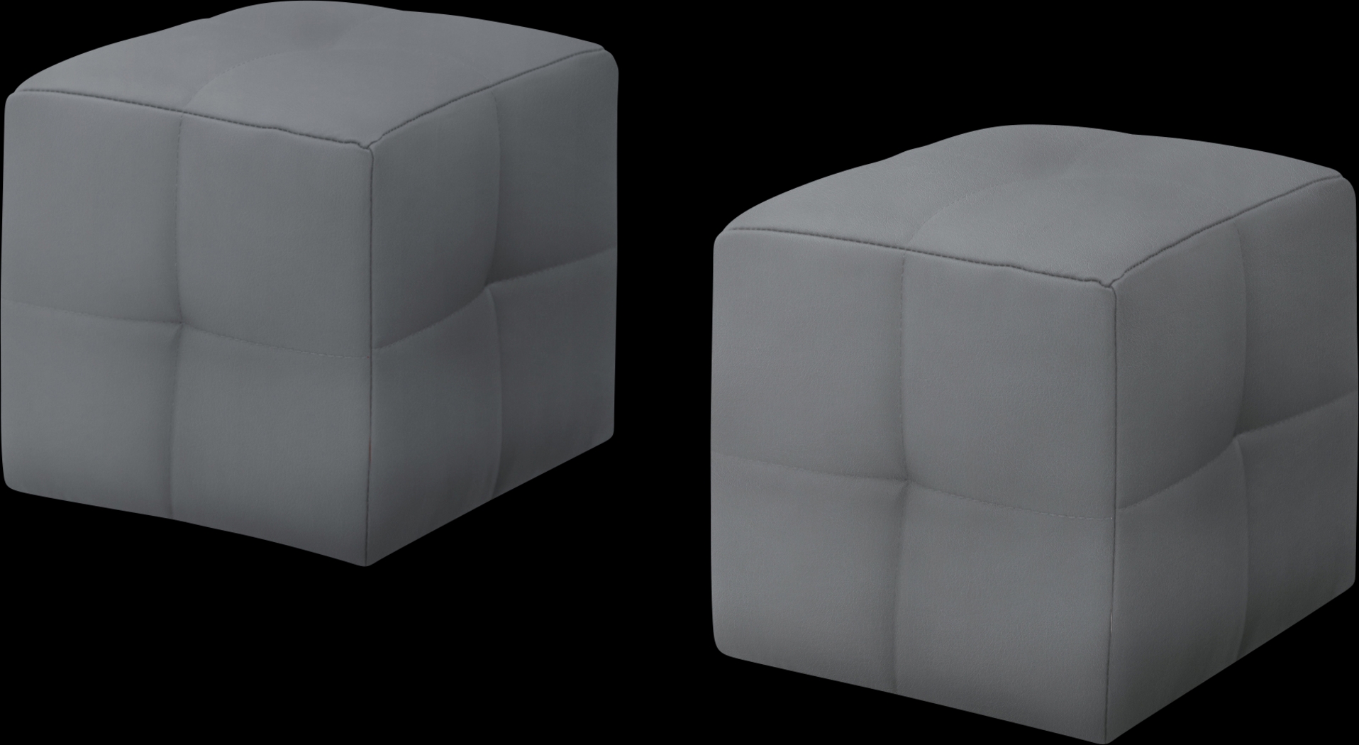 Wickershire Gray Ottoman, Set of 2 - Thumbnail - Image 1