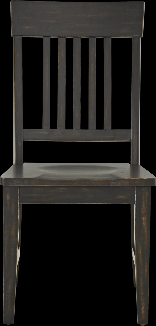 Wicklow Hills White 5 Pc Round Dining Room with Black Slat Back Side Chairs - Thumbnail - Image 5