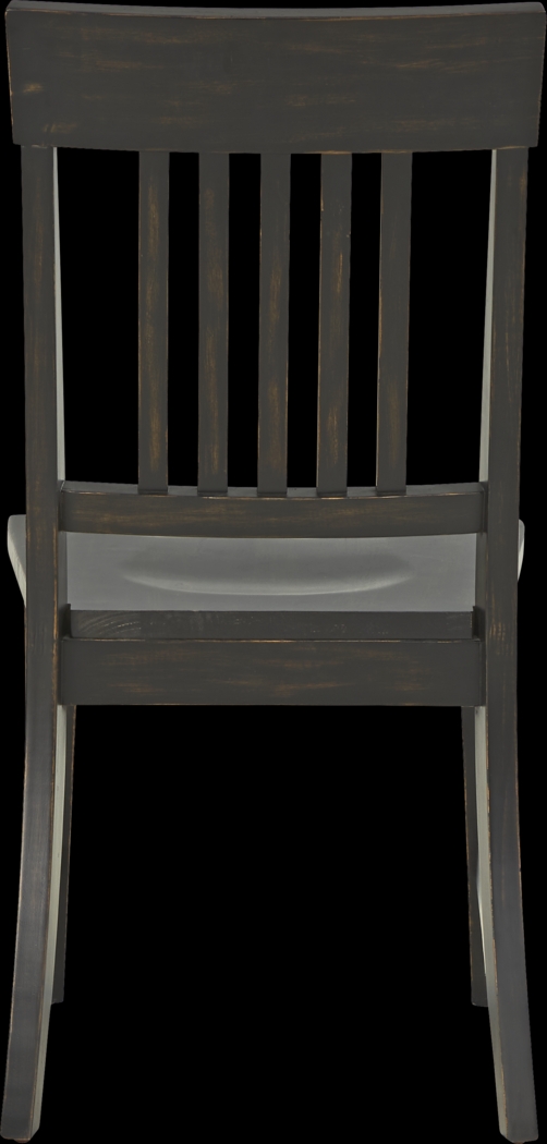 Wicklow Hills White 5 Pc Round Dining Room with Black Slat Back Side Chairs - Thumbnail - Image 6